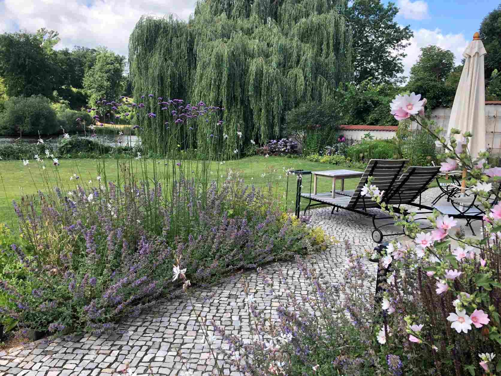 Terrassenbeete im Juni 2022