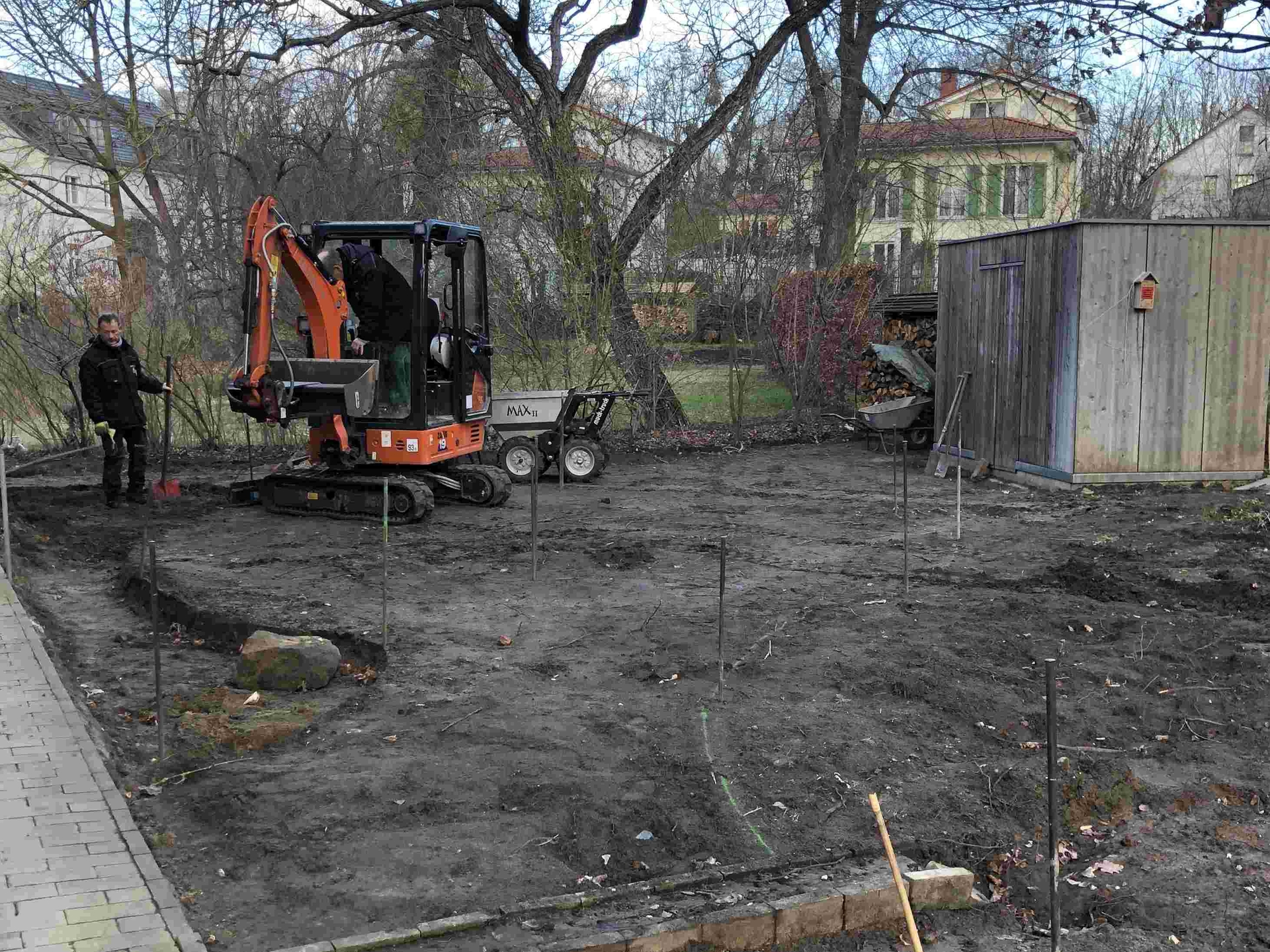 Bodenvorbereitung im Februar 2022