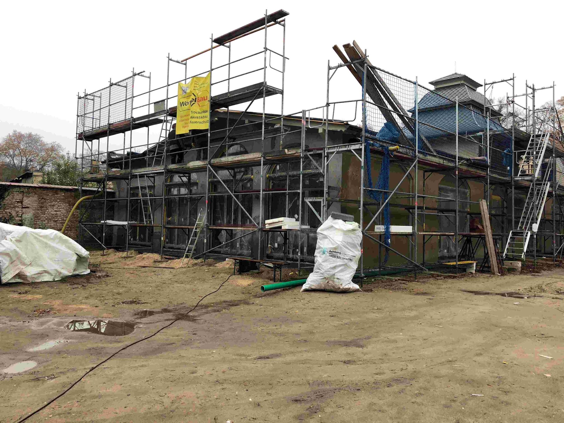 vor Beginn der Gartenbau Arbeiten - Januar 2021